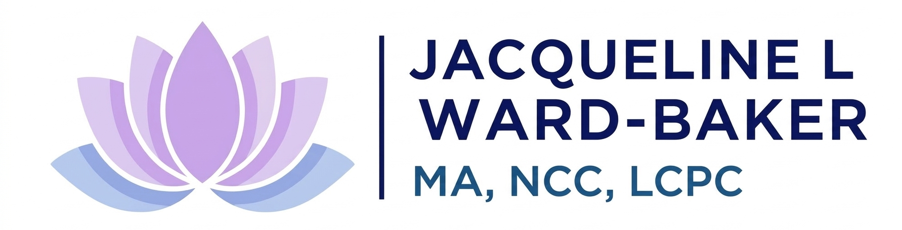 Jacqueline L Ward-Baker, MA, NCC, LCPC logo, link to homepage