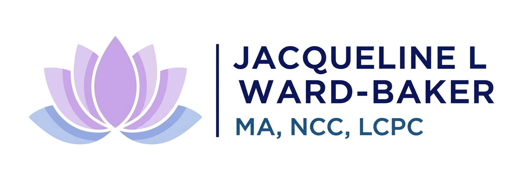 Jacqueline L Ward-Baker, MA, NCC, LCPC logo, link to homepage